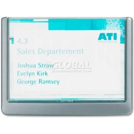 DURABLE OFFICE PRODUCTS Durable® Click Signs, 497737, 6-3/4" X 5/8" X 5-1/8", Customizable, Graphite 497737